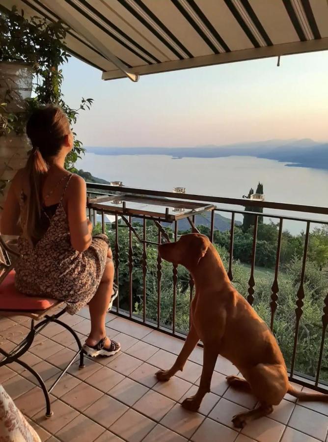 B&B Da Paolo Con Vista Lago Di Garda San Zeno di Montagna Bagian luar foto